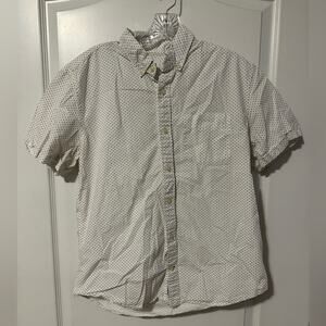 Gap men’s white patterned short sleeve button down medium